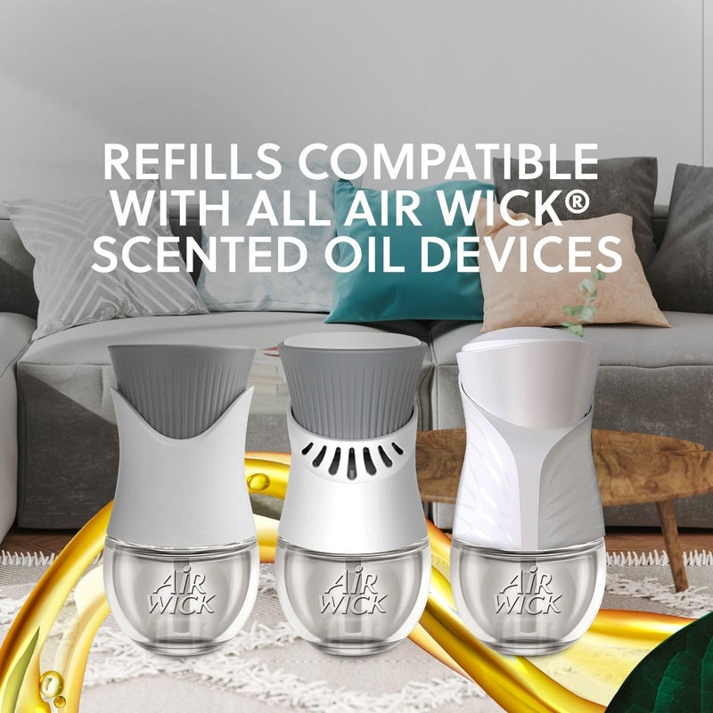 Air Wick عبوة إعادة تعبئة زيت معطر هواء Air Wick، معززة بالزيوت الأساسية، معطرات هواء قابلة للتوصيل للمنزل، رذاذ البحر المهدئ والنسيم، 5 قطع - Image 4