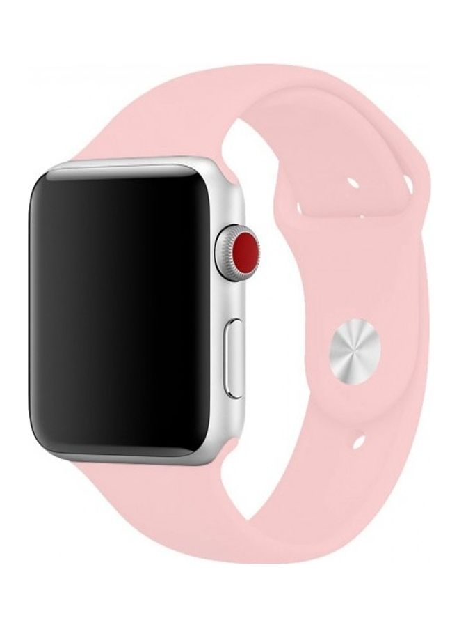 NIBEMINENT Silicone Replacement Band For Apple Watch 42/44mm Grapefruit - Image 1