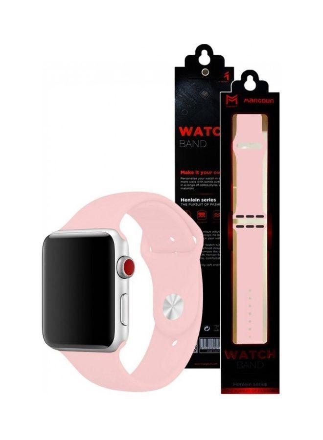 NIBEMINENT Silicone Replacement Band For Apple Watch 42/44mm Grapefruit - Image 4