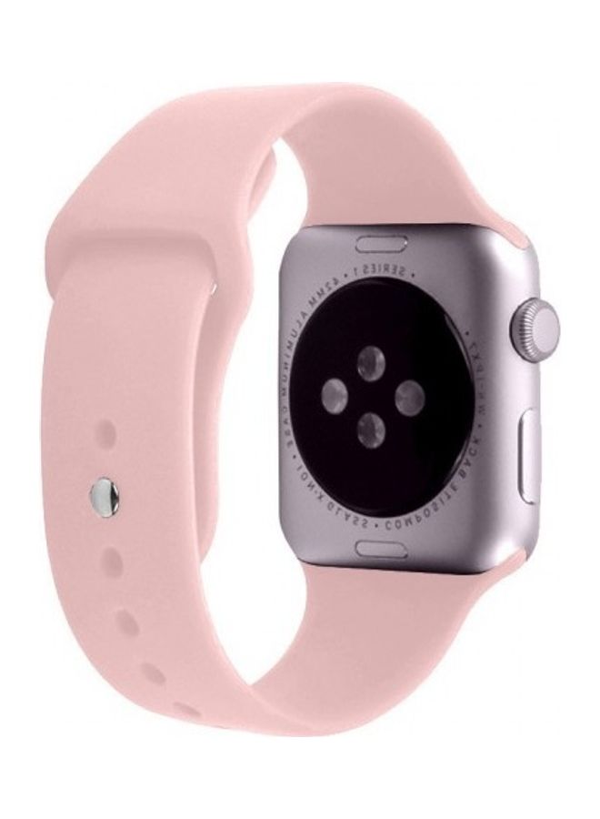 NIBEMINENT Silicone Replacement Band For Apple Watch 42/44mm Grapefruit - Image 2