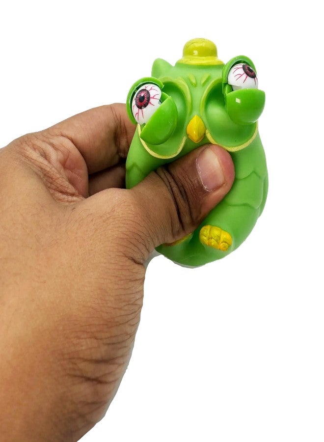 Buko Cute Owl Shaped Decompression Fidget Toy with Popping Eyes - Stress Relief Gadget for Kids and Adults (Green Owl) - Image 4