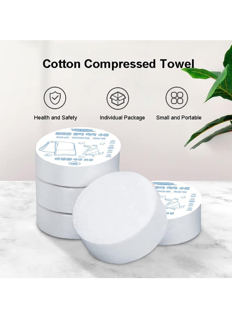 Jorunb Disposable Cotton Bath Towels,Compressed Towel,Portable Towels,Reusable Towels,for Hotel Camping Mountaineering Sports Hiking Beach Swimming Vacation,70x140cm (5pc)  - Image 3