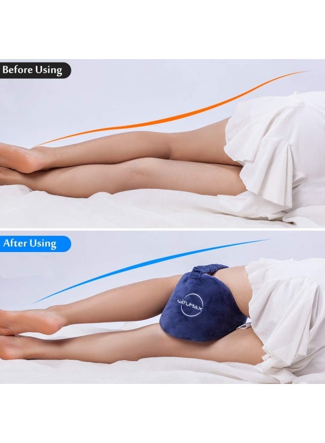 Knee Pillow For Side Sleepers Sciatica Pain Relief Back Pain Leg Pain Pregnancy Hip And Joint Pain  Memory Foam Leg Pillow Free Sleep Mask And Ear Plugs - Image 4