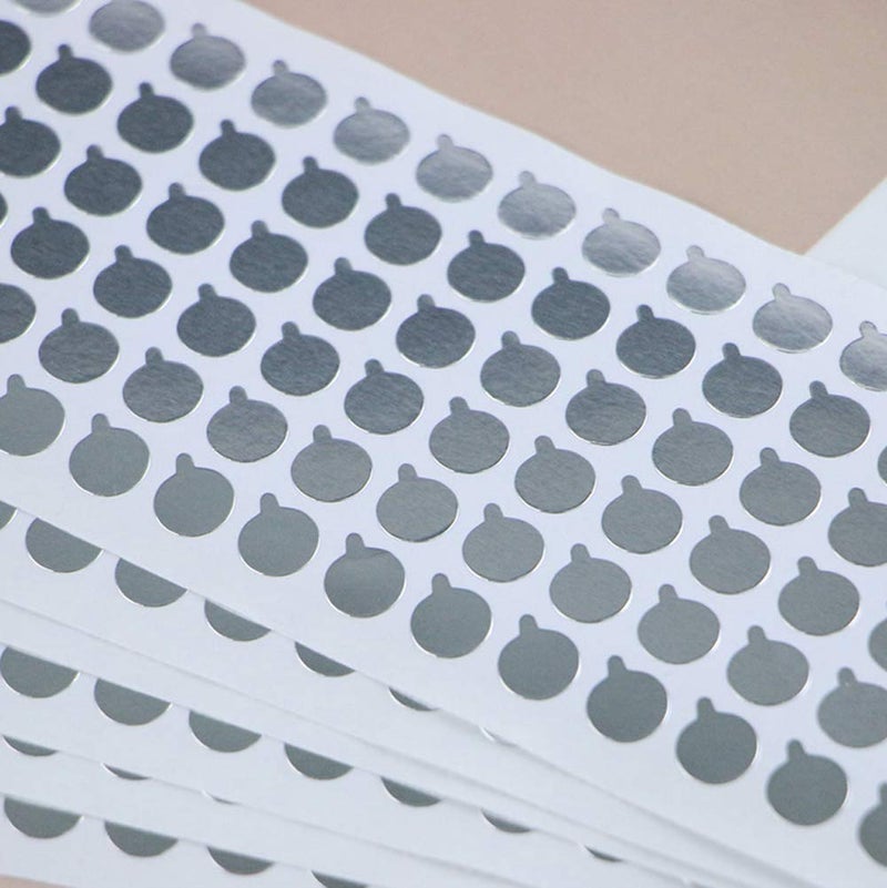 XINGZI 5 Sheets 11MM Silver Round Self-Adhesive Aluminum Foil Sealing Stickers Lotion Bottles Toothpaste Collapsible Tube Stoppers Safety Sealers Liners for Cosmetic Tube Bottle Sealing - Image 3