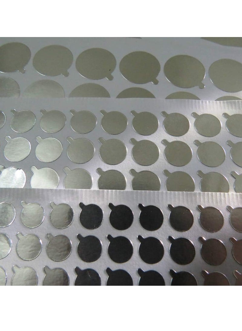 XINGZI 5 Sheets 11MM Silver Round Self-Adhesive Aluminum Foil Sealing Stickers Lotion Bottles Toothpaste Collapsible Tube Stoppers Safety Sealers Liners for Cosmetic Tube Bottle Sealing  - Image 5