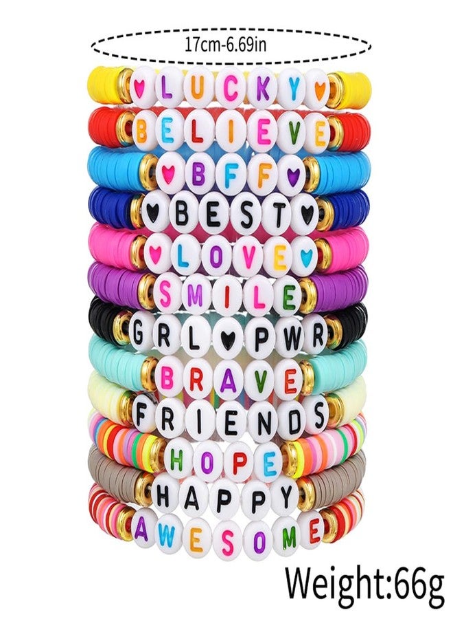 UCLEVER Friendship Trendy Heishi Clay Bead Bracelets Stack Boho Stretch Bracelets for Women (Friendship) - Image 2