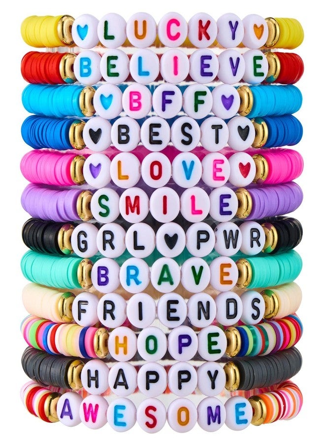 UCLEVER Friendship Trendy Heishi Clay Bead Bracelets Stack Boho Stretch Bracelets for Women (Friendship) - Image 1