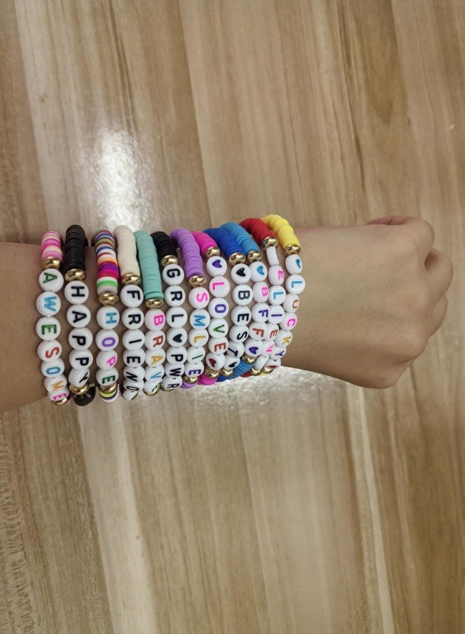 UCLEVER Friendship Trendy Heishi Clay Bead Bracelets Stack Boho Stretch Bracelets for Women (Friendship) - Image 5
