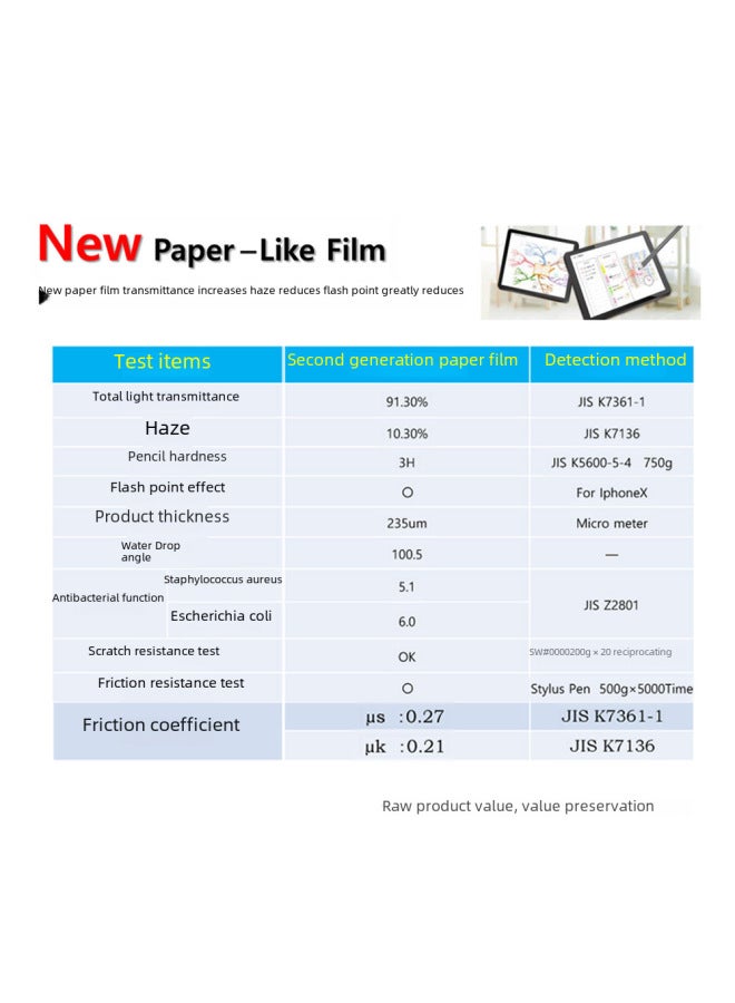 Kent Paper-like Film For Ipad Pro 11-inch 10.2 Air4 Writing Hand Drawing Film Paper Feel-Color:Generation 2 Anti-blue Light Paper Film-Dimensions:iPad Air3/Pro 10.5-inch - Image 5