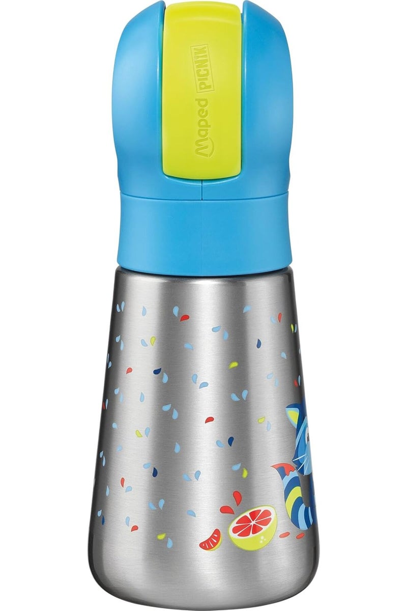 Maped Miniz Stainless Steel Water Bottle 350ml  (Mini Raccoon/Bear) - Image 2