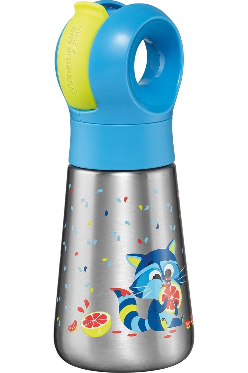 Maped Miniz Stainless Steel Water Bottle 350ml  (Mini Raccoon/Bear) - Image 4