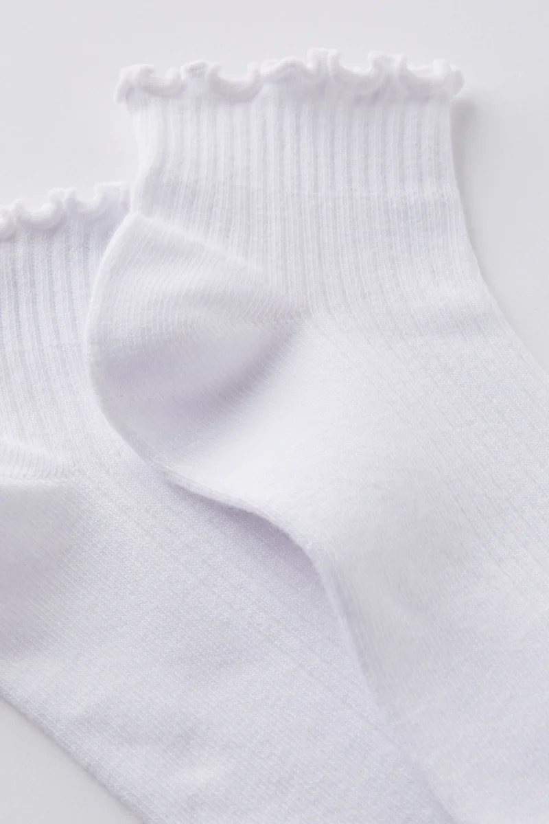 Rubi  The Perfect Pair Frill Rib Ankle 2Pk for Women | Best Price UAE