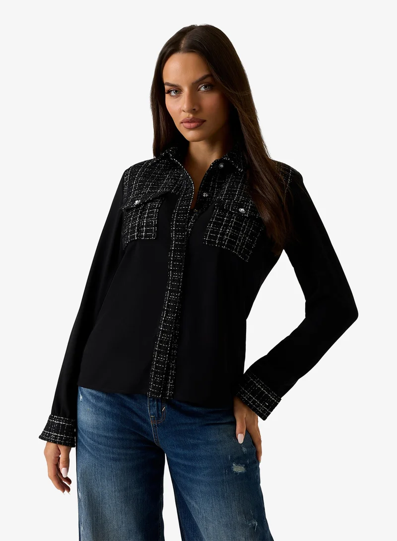 جس Sandra Tweed Buttoned Cardigans