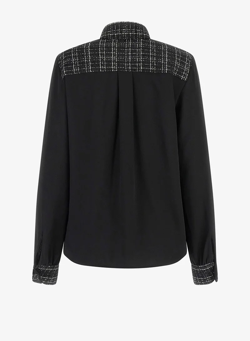 GUESS Sandra Mix Tweed Shirt