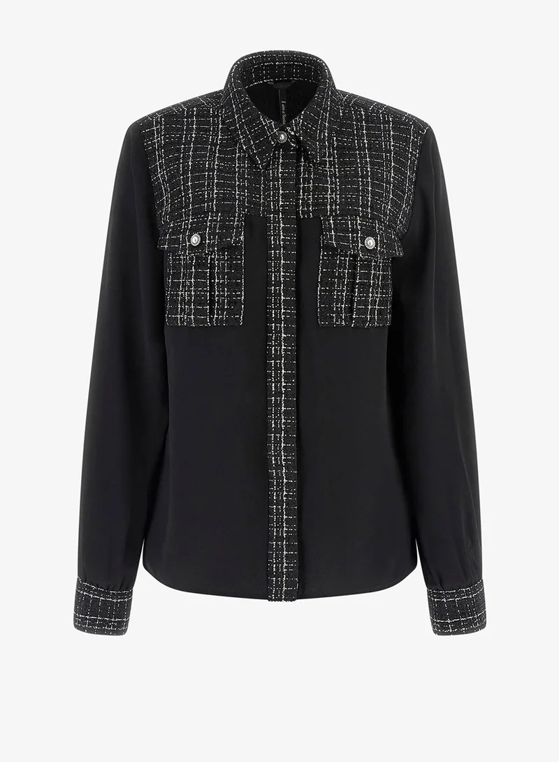 GUESS Sandra Mix Tweed Shirt