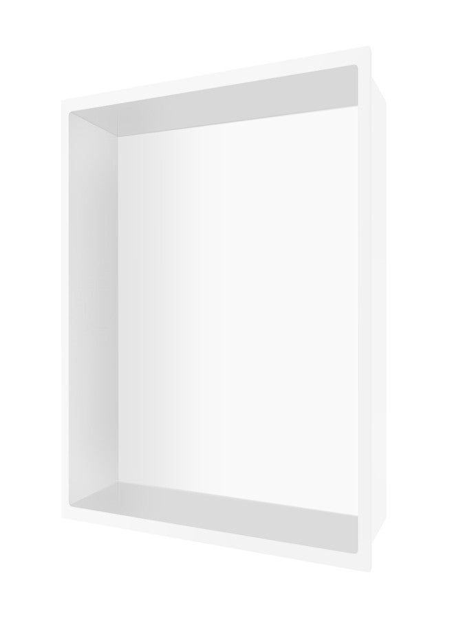 BATHFINESSE Shower Niche No Tile Needed, 12 x 12 White Shower Niche Insert Tile Ready, Recessed for Shower Wall Bathroom Storage Over Mount Installation - Image 1