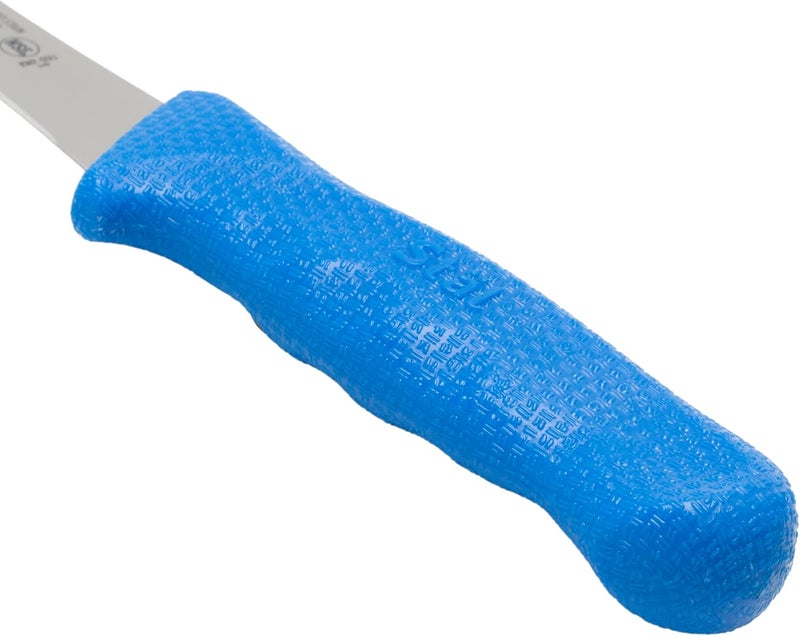Winco 6" Commercial-Grade German Steel Boning Knife, Curved, Blue - Image 2