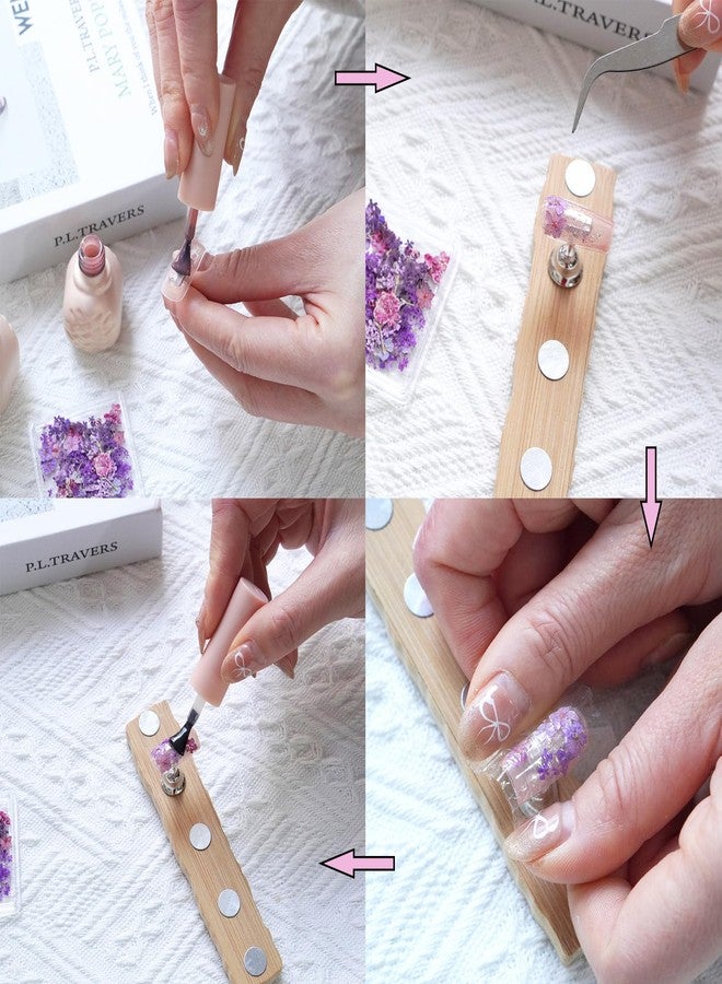 Xinxinran 3D Dried Flowers for Nails, Spring Flower Nail Art Stickers 1Box Dried Flowers for Resin Crafts Colorful Small Natural Floral Dried Flower Decals for Summer Acrylic Nails Design Manicure Accessories - Image 3
