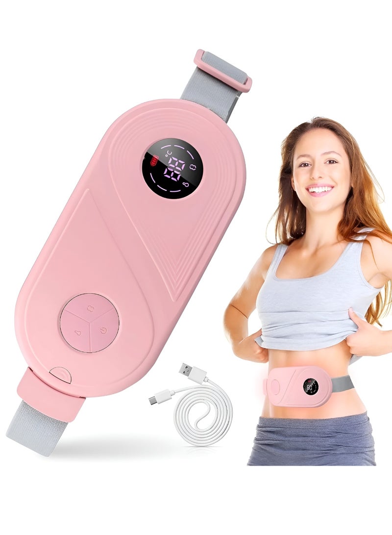 بورتوني مدلك كهربائي لتشنجات الدورة الشهرية، حزام تسخين بالاهتزاز لتخفيف مغص الدورة الشهرية - Image 1