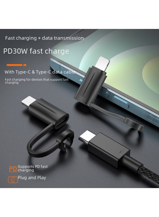 محول أنثى إلى لايتنينج ذكر من النوع c مناسب لأجهزة IPhone وipad والكمبيوتر الرقمي ومحول الهاتف المحمول - شكل الواجهة: محول TYPE-C إلى Apple PD - Image 4