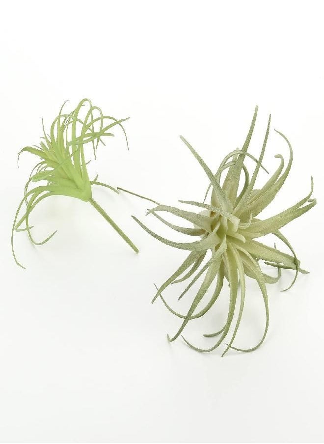COSMOS - Cosmos Pack of 2 Artificial Succulents Plants Air Plants Faux Succulent Greenhouse Small Plants Unpotted Greenery Plant for Home Terrarium Arrangements Office Decor - Image 1