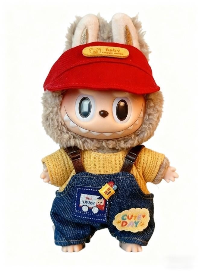 Labubu Doll Clothes Set for 17cm Hanging Plush Figures, Interchangeable Outfits for First and Second Generation Vinyl Collectible Dolls, Durable and Stylish Accessories for Creative Play - Image 1