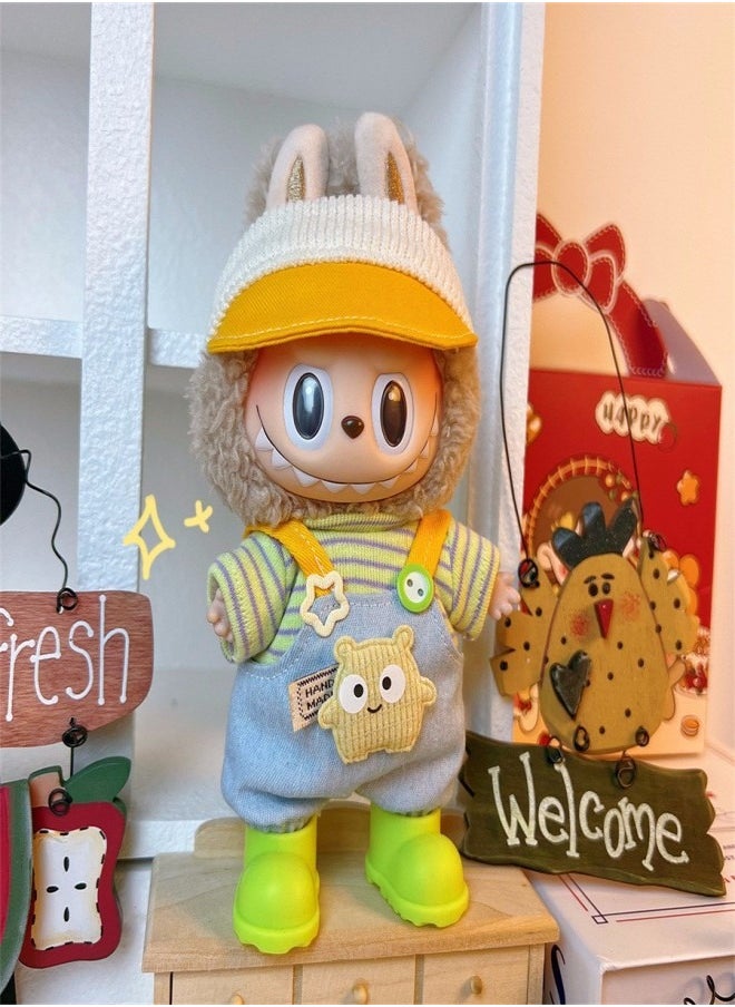 LABUBU Labubu Doll Clothes Set for 17cm Hanging Plush Figures, Interchangeable Outfits for First and Second Generation Vinyl Collectible Dolls, Durable and Stylish Accessories for Creative Play  - Image 4
