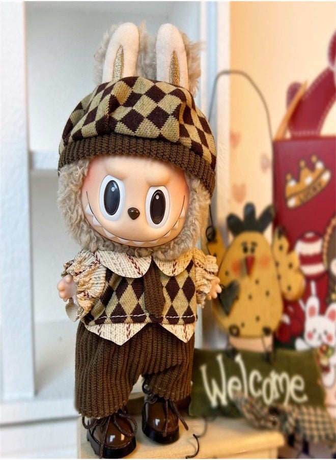 LABUBU Labubu Doll Clothes Set for 17cm Hanging Plush Figures, Interchangeable Outfits for First and Second Generation Vinyl Collectible Dolls, Durable and Stylish Accessories for Creative Play  - Image 5
