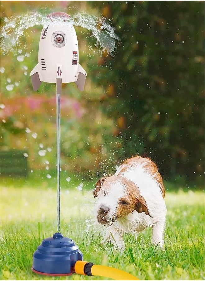Generic - Outdoor Water Sprinkler for Kids and Toddlers - Backyard White Spinning Water Spray Rocket Toy for Summer Splashing Fun for 3-8 Years Old Boys Girls Gift - Image 1