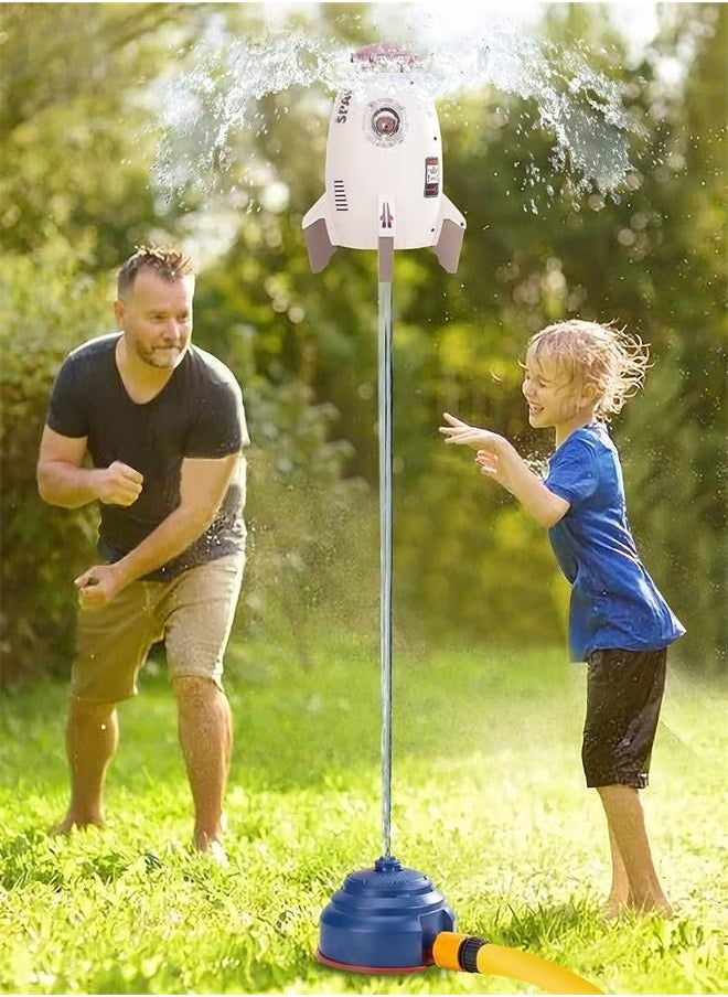 Generic - Outdoor Water Sprinkler for Kids and Toddlers - Backyard White Spinning Water Spray Rocket Toy for Summer Splashing Fun for 3-8 Years Old Boys Girls Gift - Image 1