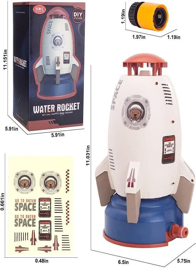 Generic - Outdoor Water Sprinkler for Kids and Toddlers - Backyard White Spinning Water Spray Rocket Toy for Summer Splashing Fun for 3-8 Years Old Boys Girls Gift - Image 1