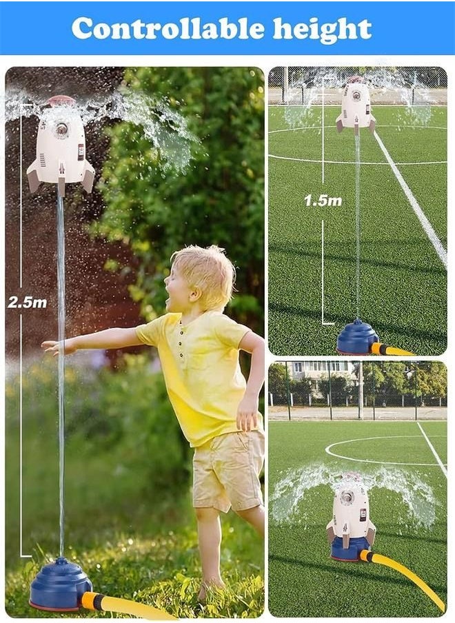 Generic - Outdoor Water Sprinkler for Kids and Toddlers - Backyard White Spinning Water Spray Rocket Toy for Summer Splashing Fun for 3-8 Years Old Boys Girls Gift - Image 1