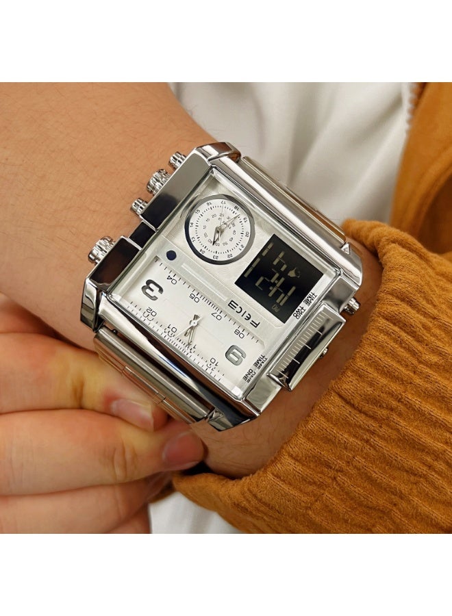 FEICE Men's Digital Square Dial Watch – Alarm, Multifunctional, Waterproof, Sports - Image 4