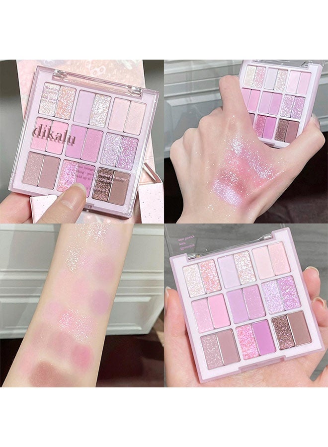 ديكالو لوحة ظلال عيون بـ 18 لونًا، ماتي ولامع، مكياج عيون قابل للدمج بشكل ممتاز، مقاوم للماء، يدوم طويلاً، لوحة مكياج عيون عالية الصبغة للنساء. نسيجها ناعم، ألوانها رقيقة، حلوة مثل التوت. - Image 5