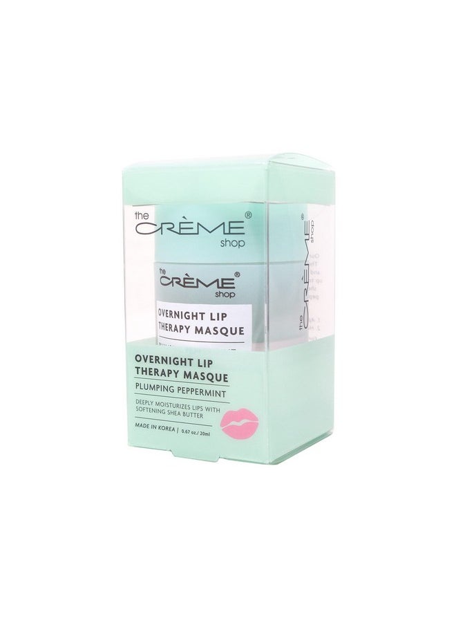 The Creme Shop - Overnight Lip Therapy Masque Collagen Lip Mask Lip Mask Moisturizing Korean Lip Mask Lip Plumping Mask Lip Sleeping Mask Plumping Peppermint - Image 1
