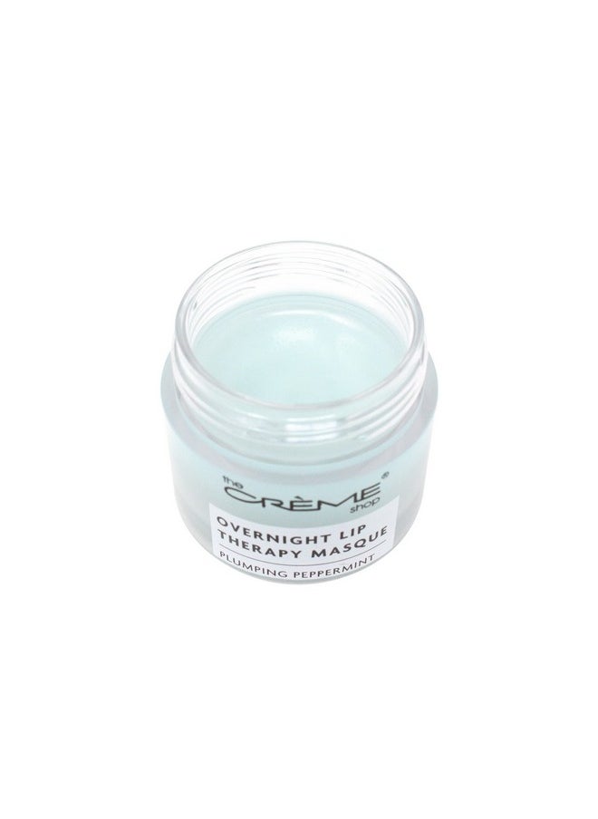 The Creme Shop - Overnight Lip Therapy Masque Collagen Lip Mask Lip Mask Moisturizing Korean Lip Mask Lip Plumping Mask Lip Sleeping Mask Plumping Peppermint - Image 1