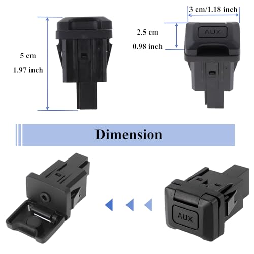 PANNUOSCS Aux Port Replacement Compatible with 2006-2011 Honda Civic CRV Acura MDX 39112-SNA-A01 - Image 2
