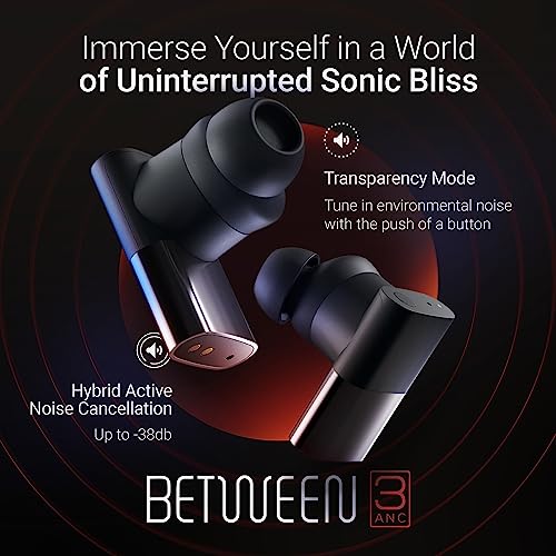 Status Between 3ANC Onyx True Active Noise Cancelling Wireless Earbuds Black iPhone Android ANC in Ear Buds Charging Case Builtin 6 Microphones 8H Playtime Bluetooth 52 IPX5 - Image 3