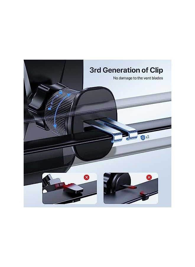 Miracase - Car Phone Holder, [Upgraded Dual Metal Hook Clip] Universal Mobile Holder for Car, Hands Free Air Vent Phone Holder Car Compatible with iPhone/Galaxy /Nokia and All 4.0"-7.0" Smartphones - Image 1