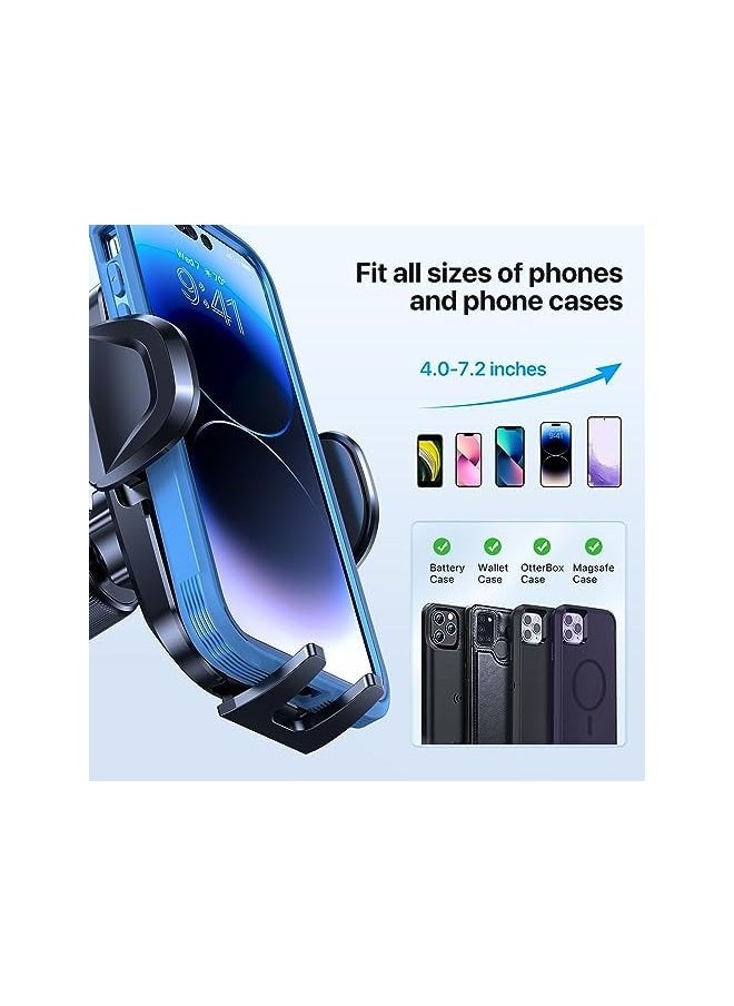 Miracase - Car Phone Holder, [Upgraded Dual Metal Hook Clip] Universal Mobile Holder for Car, Hands Free Air Vent Phone Holder Car Compatible with iPhone/Galaxy /Nokia and All 4.0"-7.0" Smartphones - Image 1