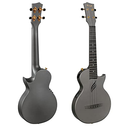 Enya Tenor Ukulele 26 Inch Carbon Fiber Acousticplus Cutaway Travel Ukelele for Beginner Bundle Kit with Online Lesson Including Gig Bag, Strap, Capo, and Strings Professional Ukalalee Yukalalee Gift - Image 2