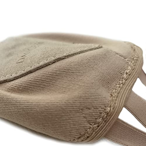 DANCE YOU DANCEYOU Stretch Canvas Lyrical Shoes for Girls Womens Half Soles Pirouette Contemporary Turners Dance Shoes, Tan, S - Image 3