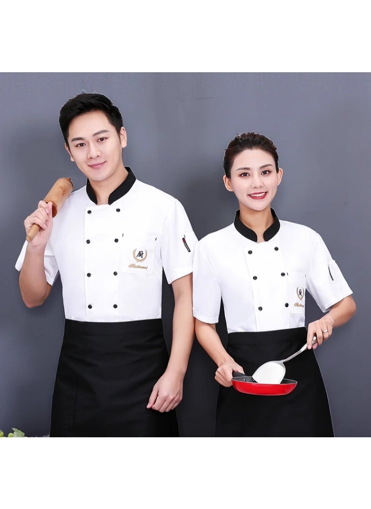 NIBEMINENT Hotel chef jacket men chef uniform restaurant chef chef chef t-shirt work uniform  - Image 2