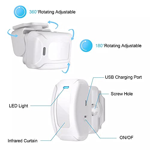 HENDUN Add -on Motion Sensor, Extra Transmitter for Receiver, Wireless Door Chime PIR Detector, Sensor Alarm, Shop Visitor Chime for Shopkeeper - Image 4