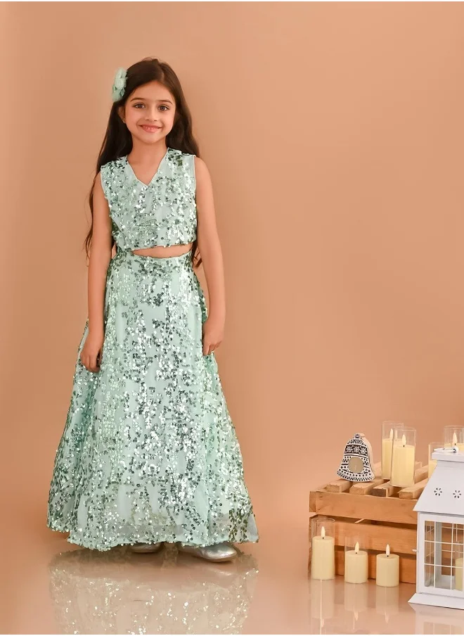 ليلك Girls Lehenga Choli Set