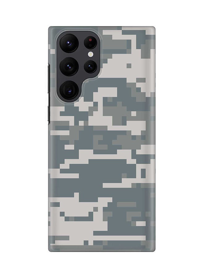 Stylizedd Case for Samsung Galaxy S22 Ultra 5G Snap Case Slim Snap Classic Series Shield Matte Finish Print - Digital Camo