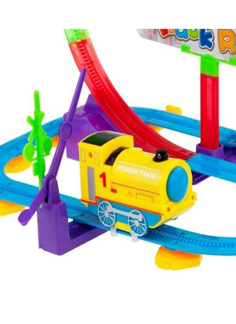 Electric 360 Degree Rail Slot Cars Race Track Educational Children Toddler Toys Model Train Race Track Roller Coaster To  - Image 3