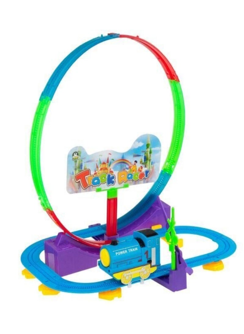 Electric 360 Degree Rail Slot Cars Race Track Educational Children Toddler Toys Model Train Race Track Roller Coaster To  - Image 5