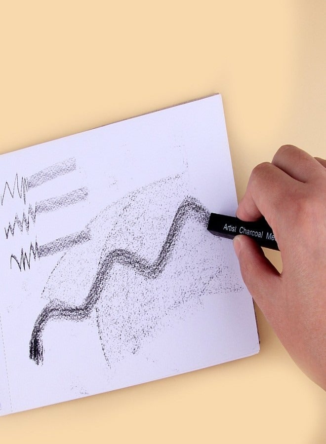 Xinbowen Compressed Charcoal Drawing Sticks – 6-Piece Set for Artists, Soft, Medium & Hard Charcoal for Sketching & Shading - Image 3