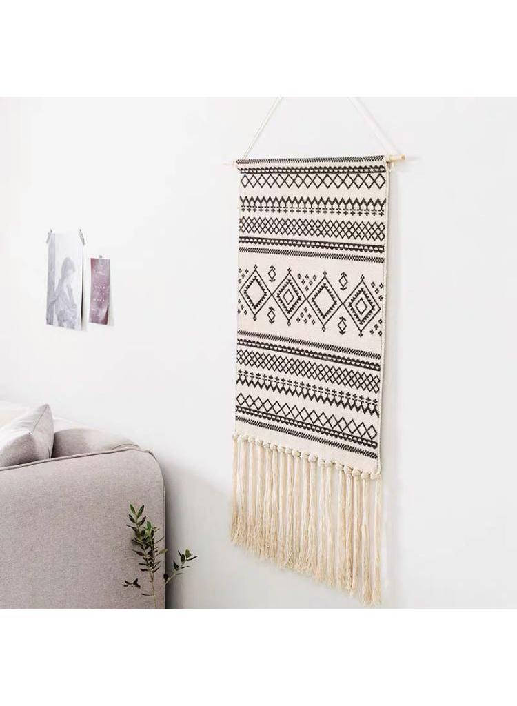 Bluejw ستائر بوهيمية معلقة على الحائط مع شرابات لتزيين غرفة المعيشة وغرفة النوم - Image 1